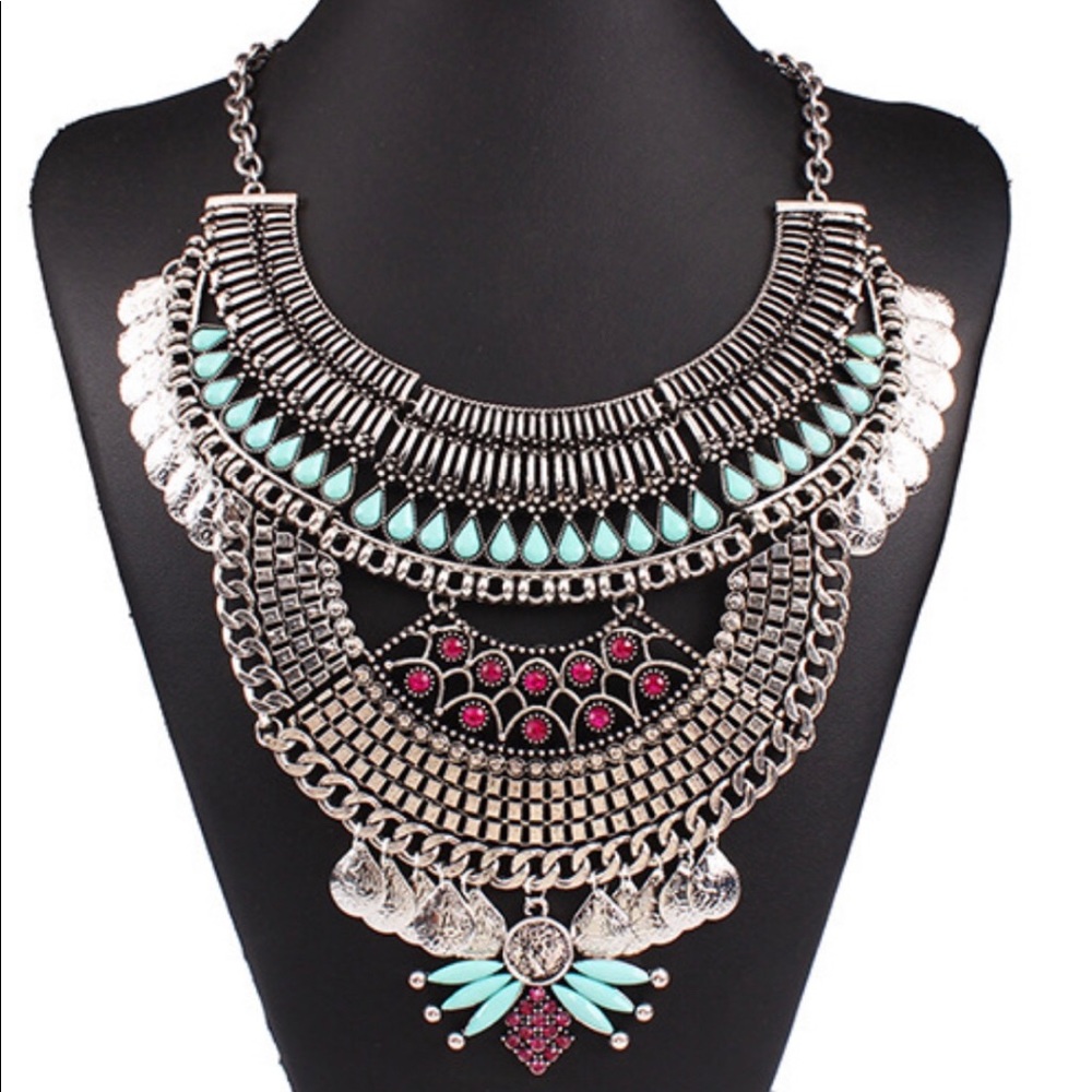 Exotic bib necklace